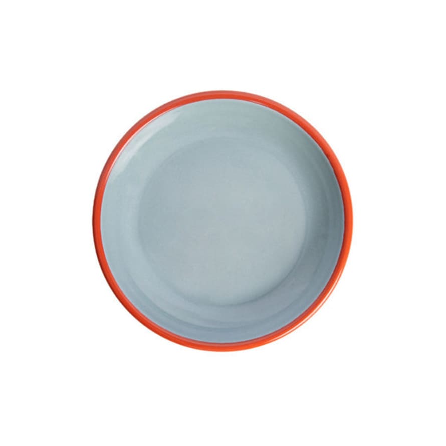 Crow Canyon Home The Get Out X Cch Coupe Dinner Plate - Tomato & Smoke Blue