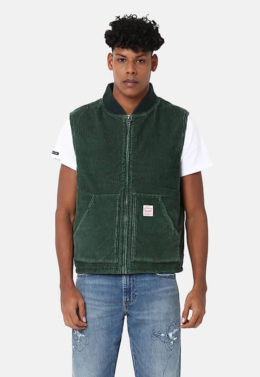 Levi's Veste Sans Manches En Velours Vert