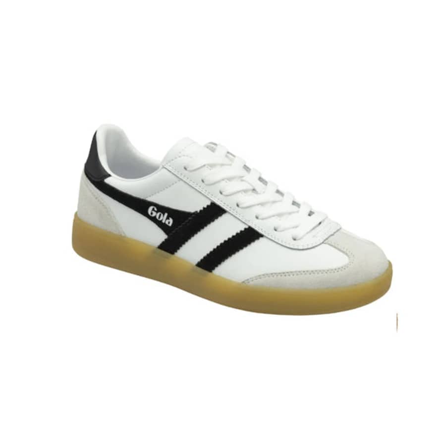 Gola Clb744wb Viper Leather White/Blk/Gum