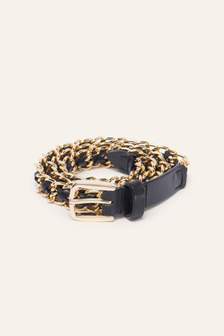 BA&SH Gold Brooke Leather Belt