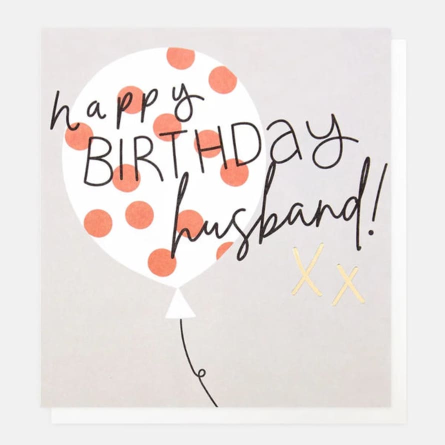 Caroline Gardner Cards Fun029 Happy Birthday Husband Balloon Card