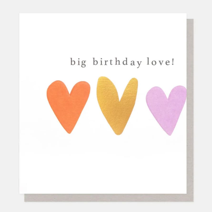 Caroline Gardner Cards Ldn003 Big Birthday Love! With Hearts Card