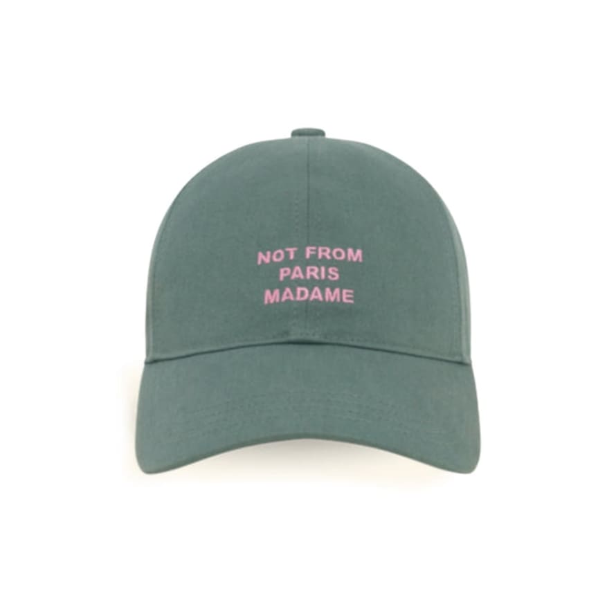 Drole De Monsieur La Casquette Slogan In Water Green