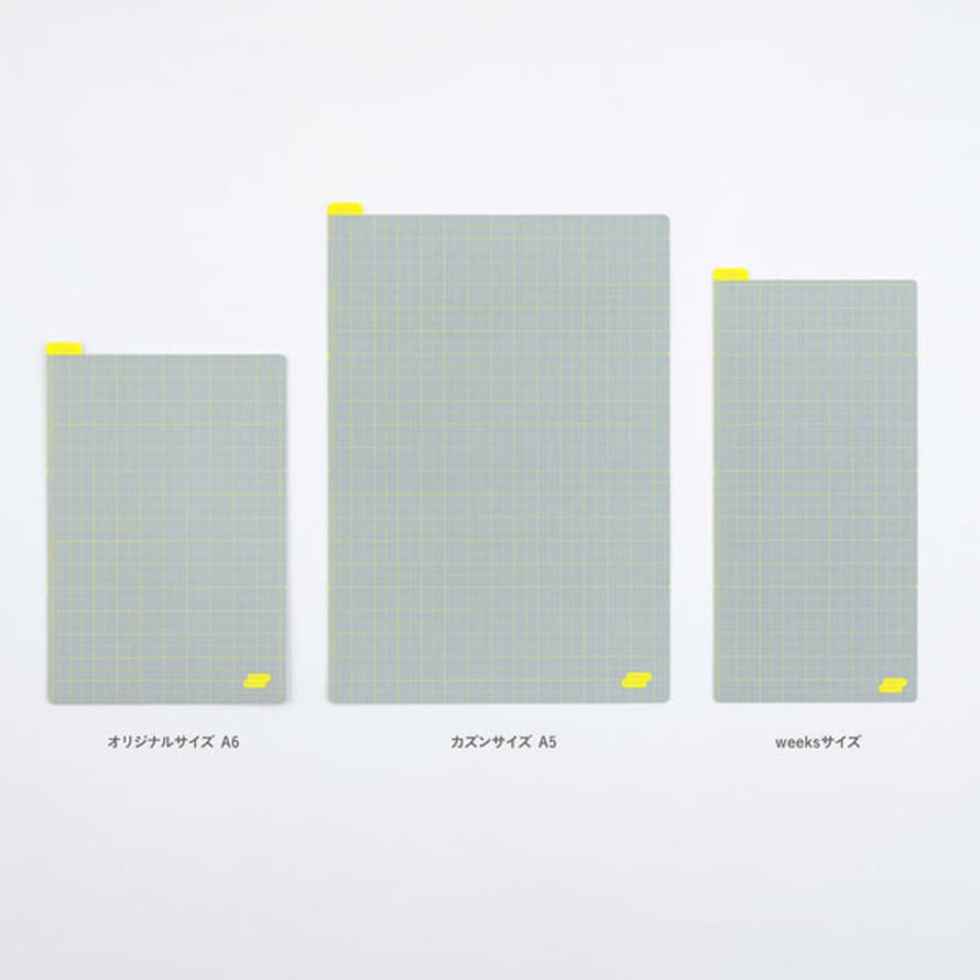 Hobonichi Weeks Pencil Board Ice Gray X Yellow