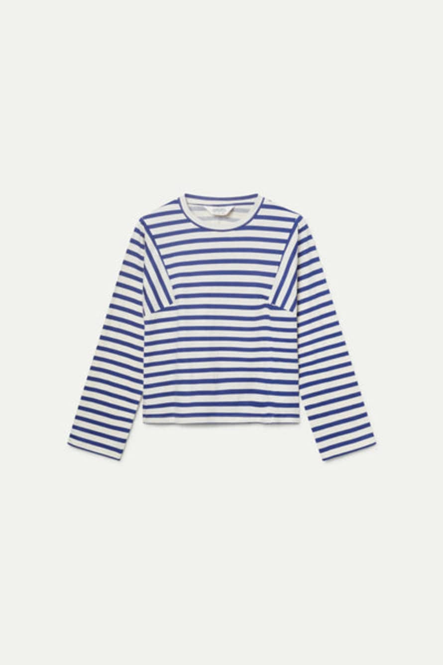 Compania Fantastica Striped Long Sleeve T-shirt - Blue / White