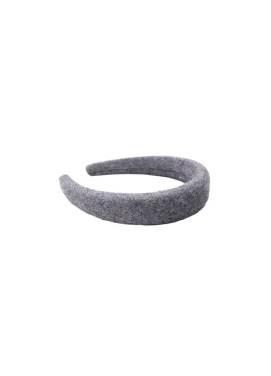 Black Colour Carmela Soft Headband - Dark Grey