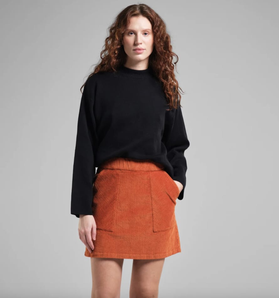 dedicated Skirt Majorna Corduroy Cinnamon Orange