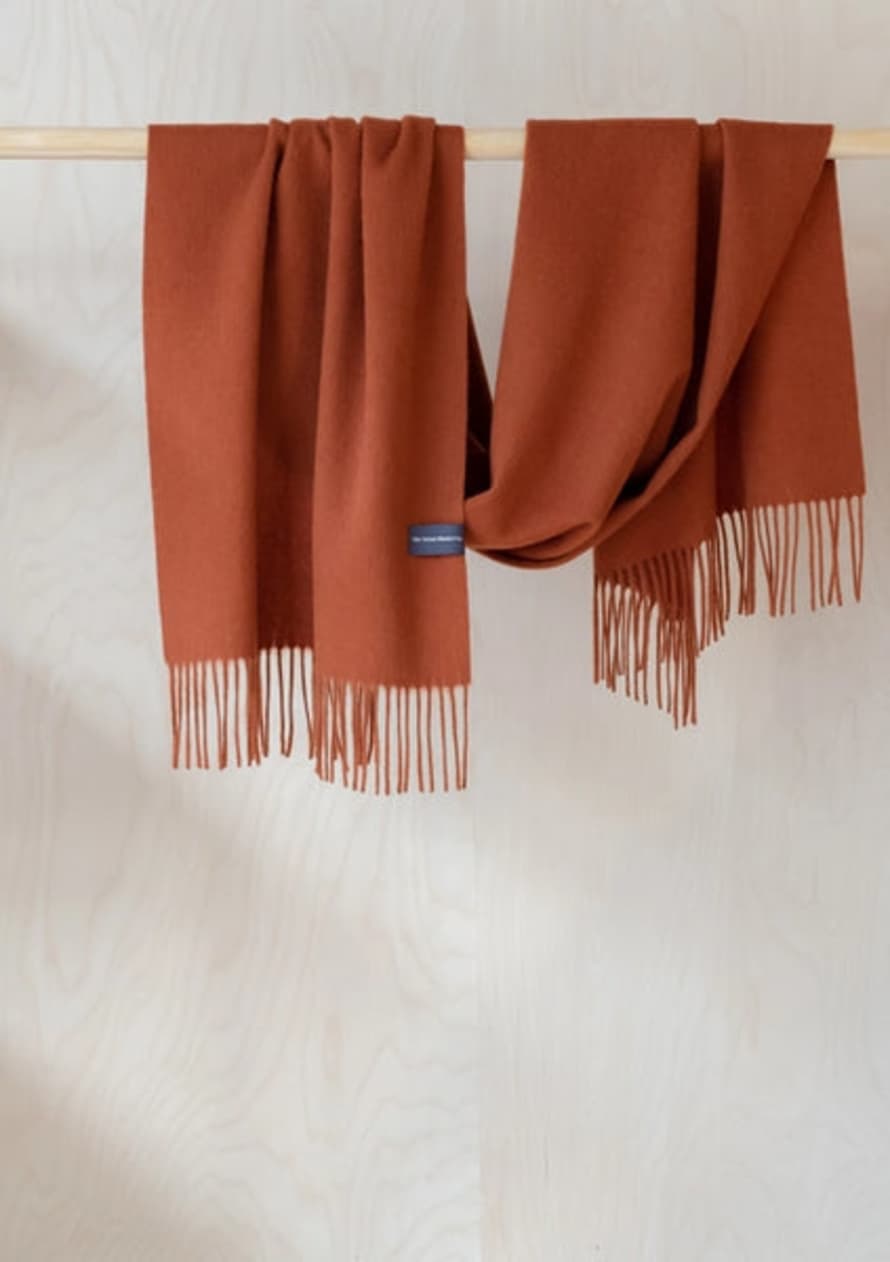 TBCo Lambswool Oversized Scarf In Acorn Melange