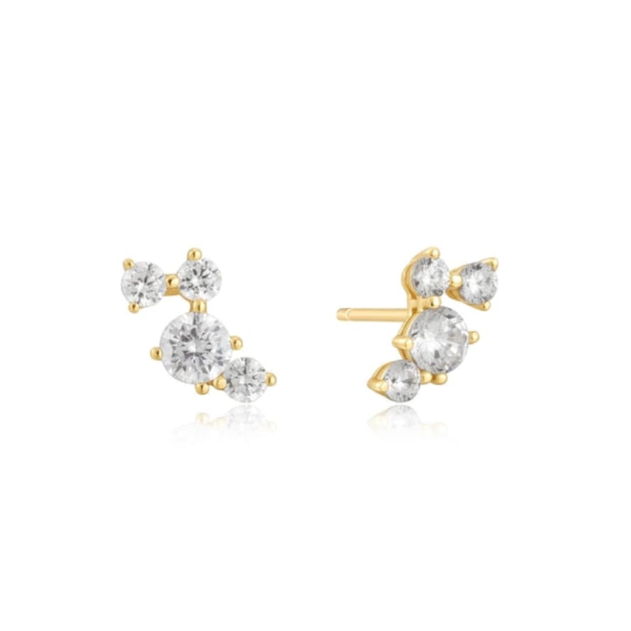 Ania Haie Gold Pave Climber Stud Earrings - Chic Creator