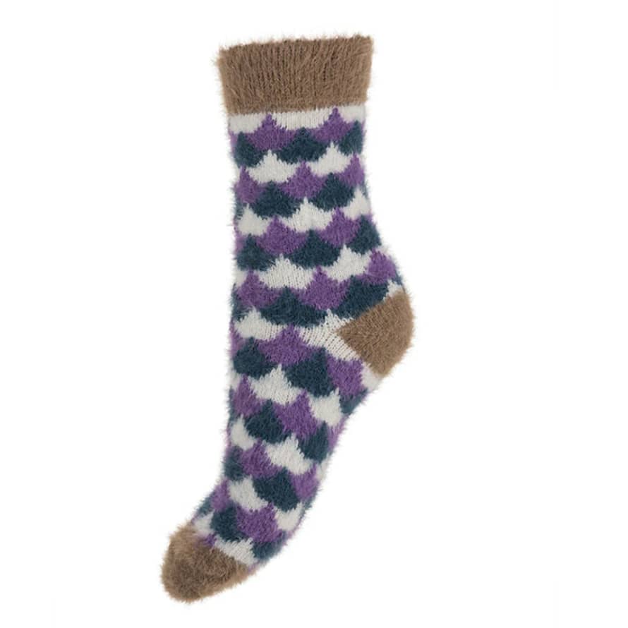 Joya 4-7 Wool Blend Socks Green/purple/white