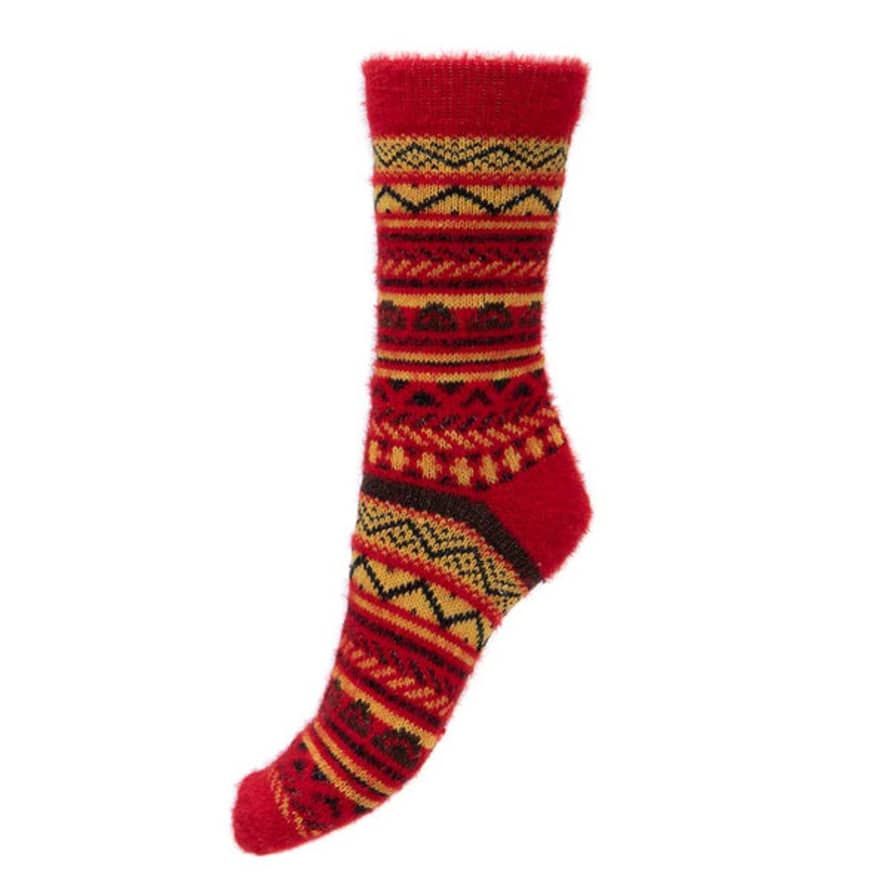 Joya 7-11 Red Patterned Wool Blend