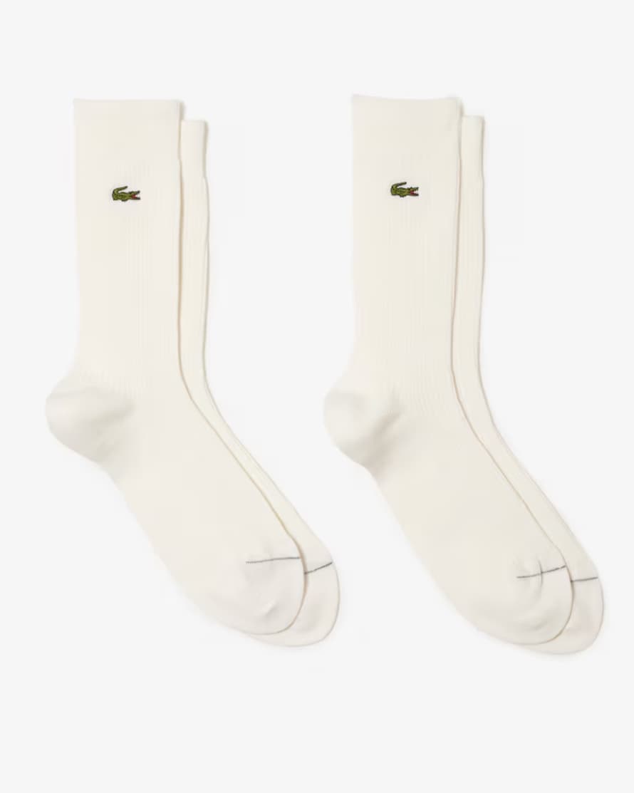 Lacoste Pack of 2 Plain Ribbed Socks
