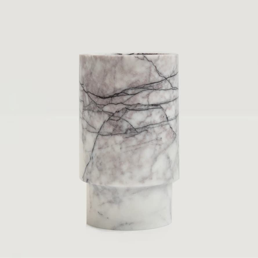 Kiwano Concept White Lilac Marble Wine Cooler