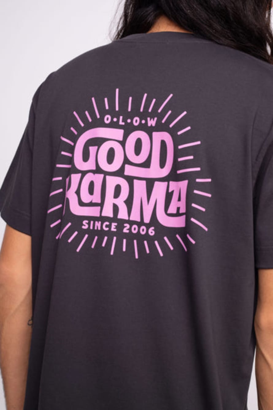 OLOW T-shirt Good Karma Noir Carbone