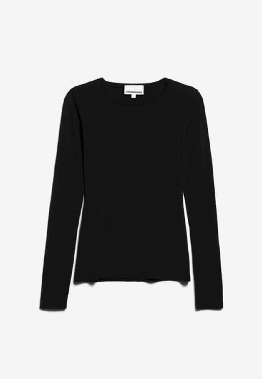 Armedangels Enriccaa Soft Longsleeve Slim Fit | Black