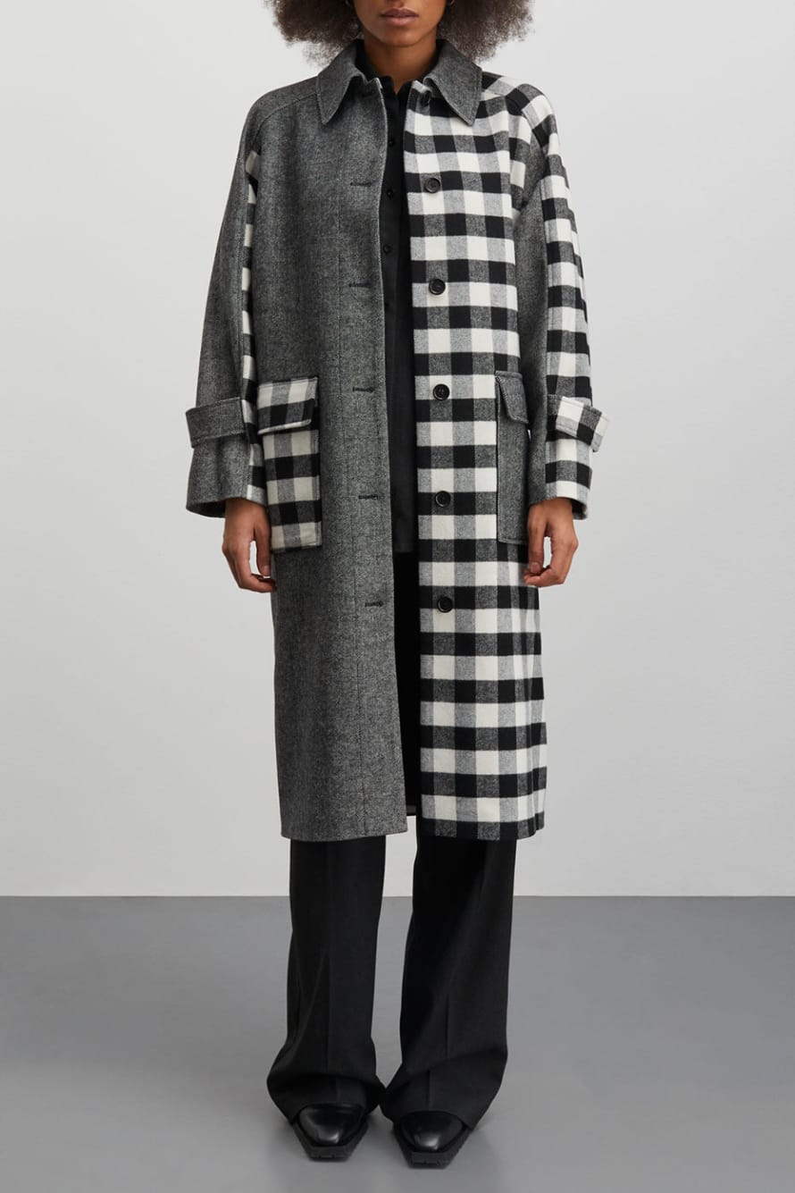 Mads Norgaard Black Arctic Wolf Bondu Jami Coat