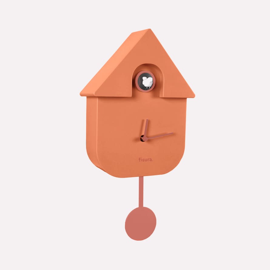 Fisura Terracotta House Cuckoo Clock