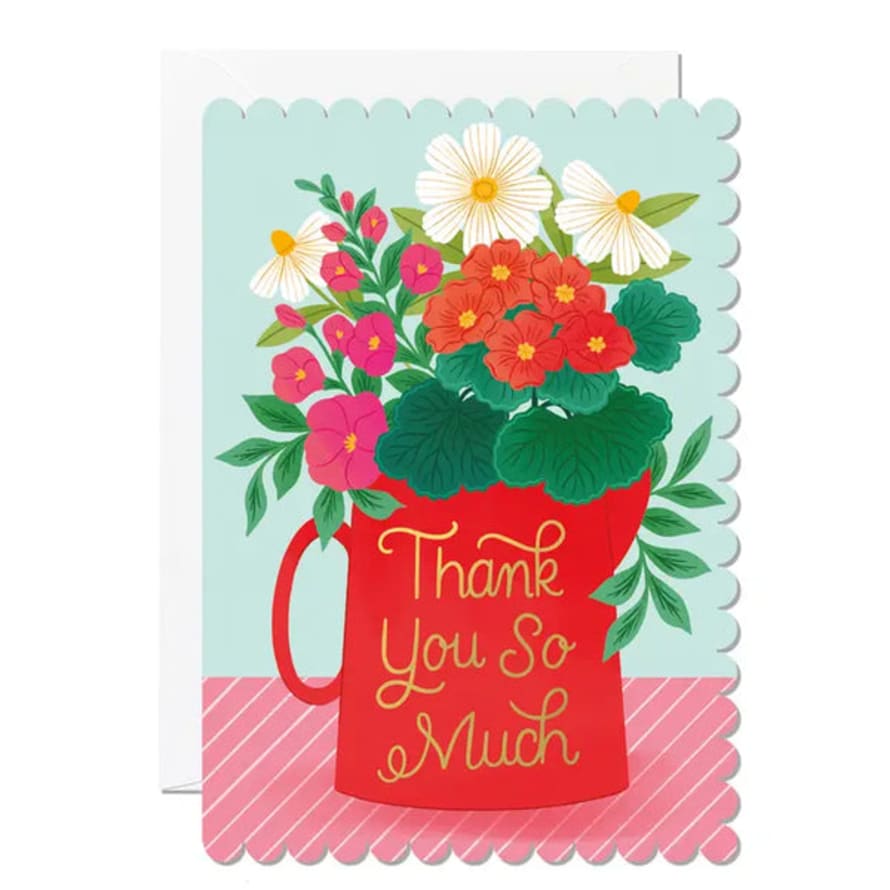 Ricicle Cards Thank You So Much Vase Greeting Card