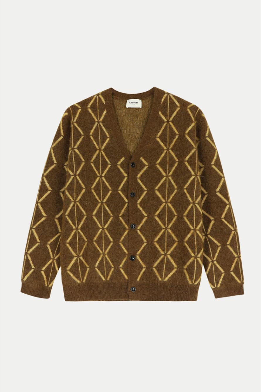 Castart Brown Snow Star Cardigan