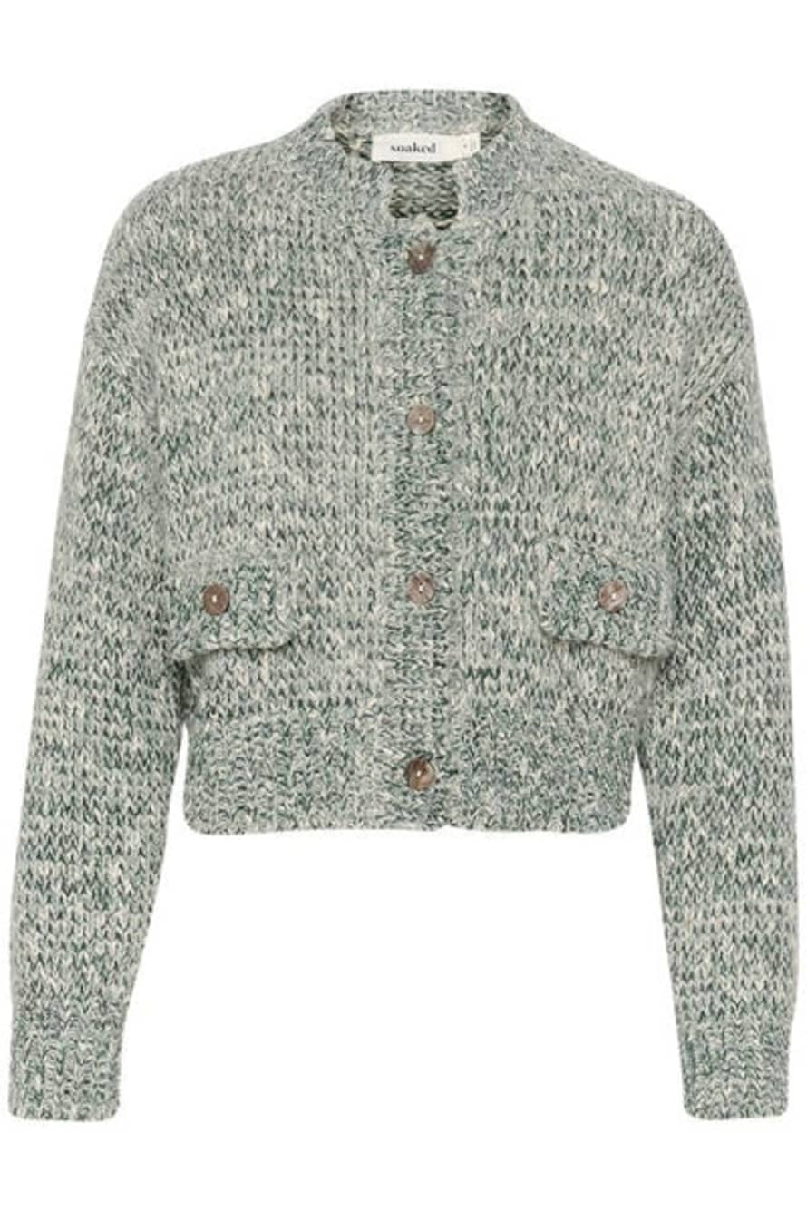 Soaked in Luxury  Kamella Cardigan - Rain Forest Melange