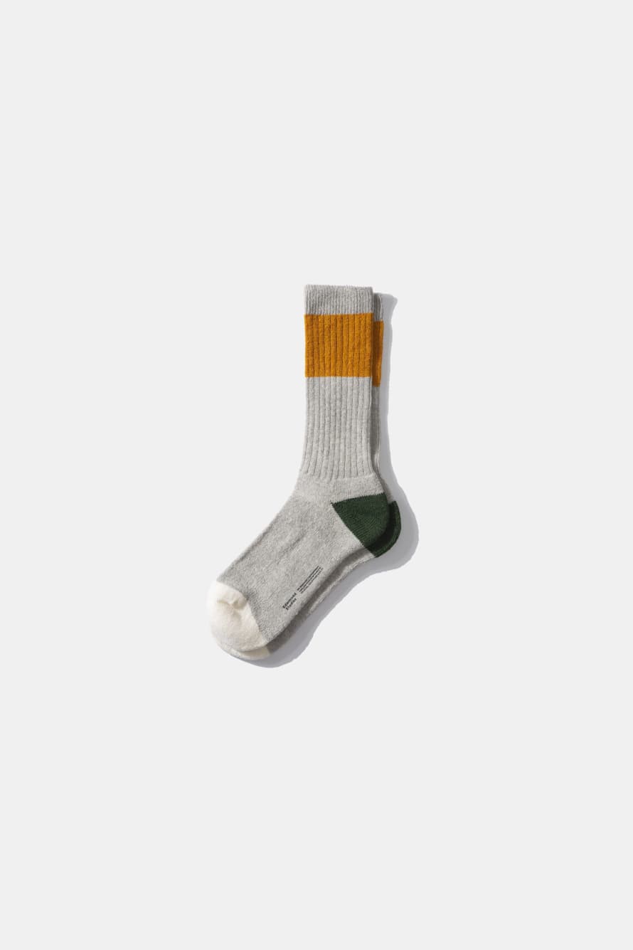 Edmmond Studio Light Grey Melange Archer Socks