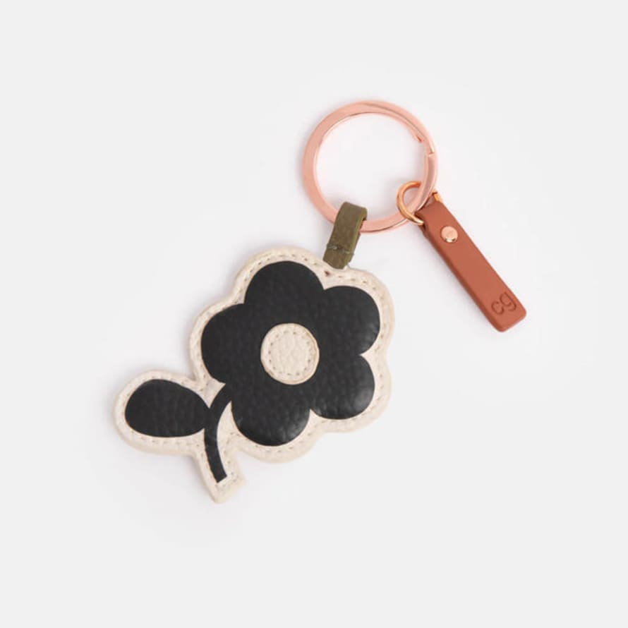 Caroline Gardner Mono Flower Keyring