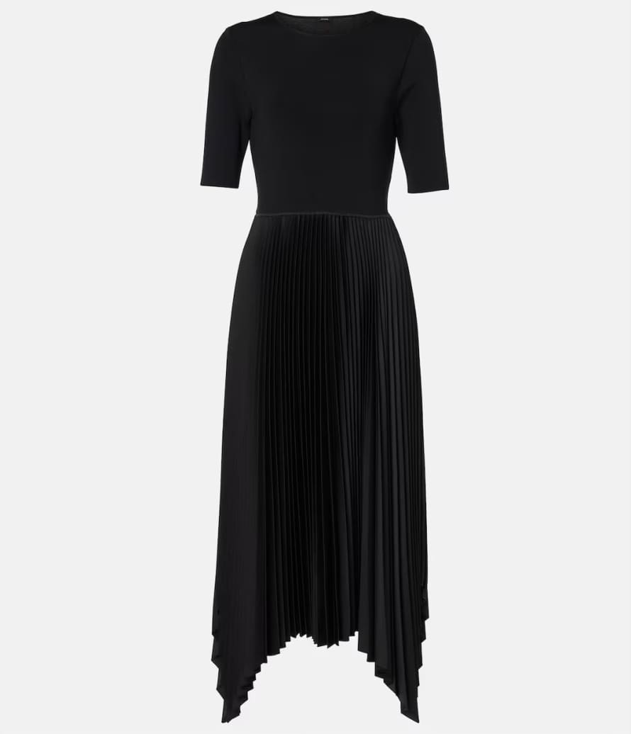 JOSEPH Joseph Darno Knit Weave Plissé Dress