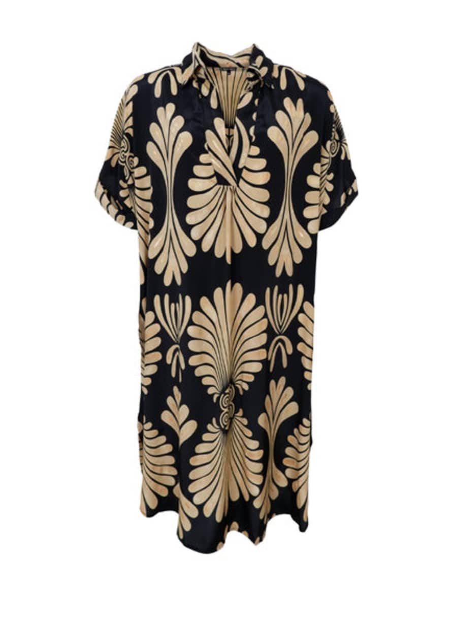 Black Colour Luna Kaftan Tunic Dress