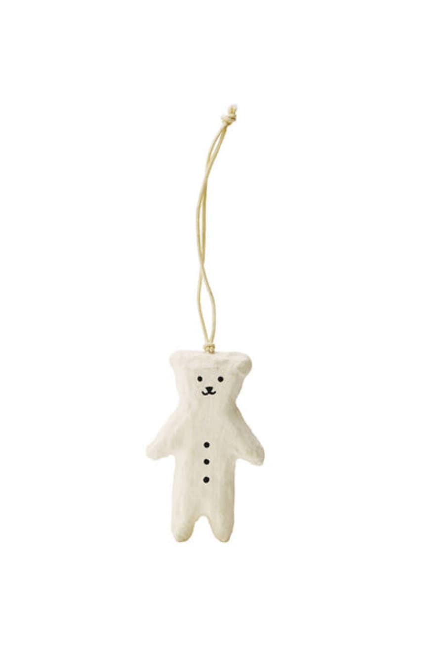 Fog Linen Work White Bear Holiday Ornament