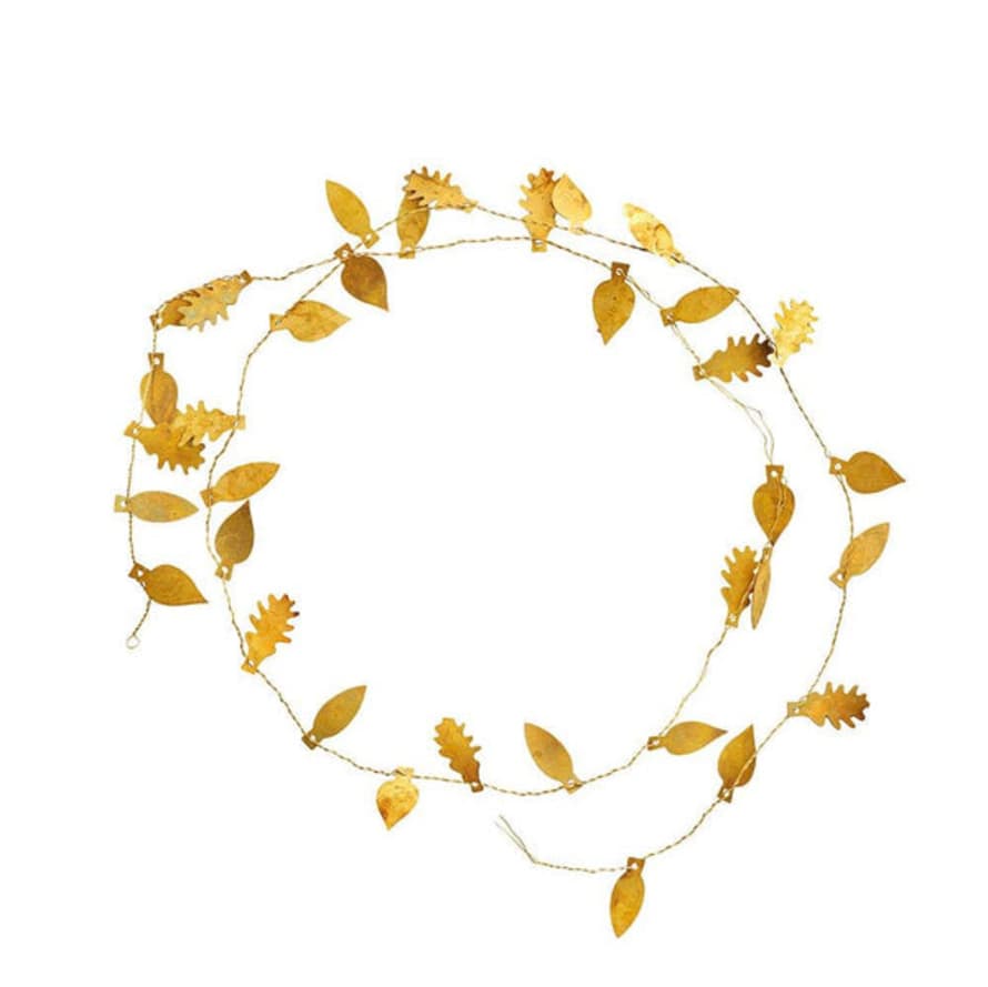 Fog Linen Work Work Brass Leaf Garland