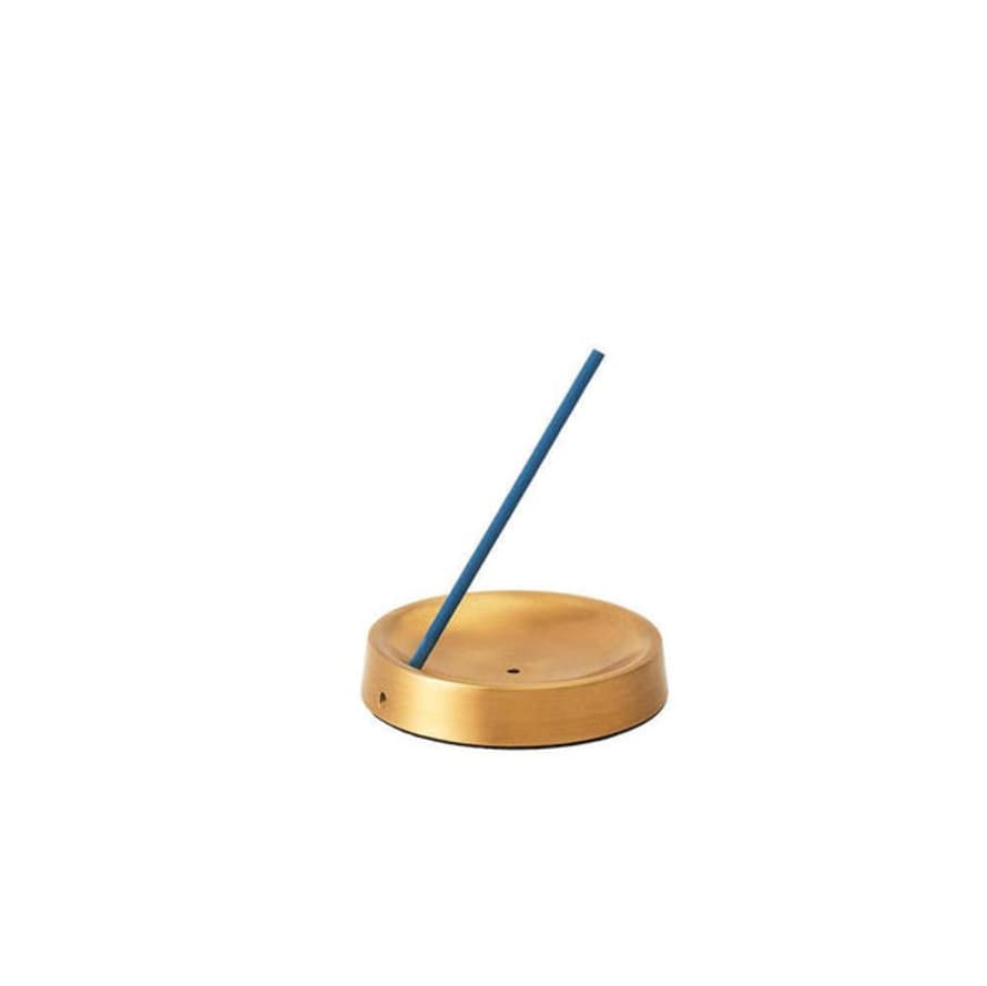 Fog Linen Work Work Brass Round Incense Stand