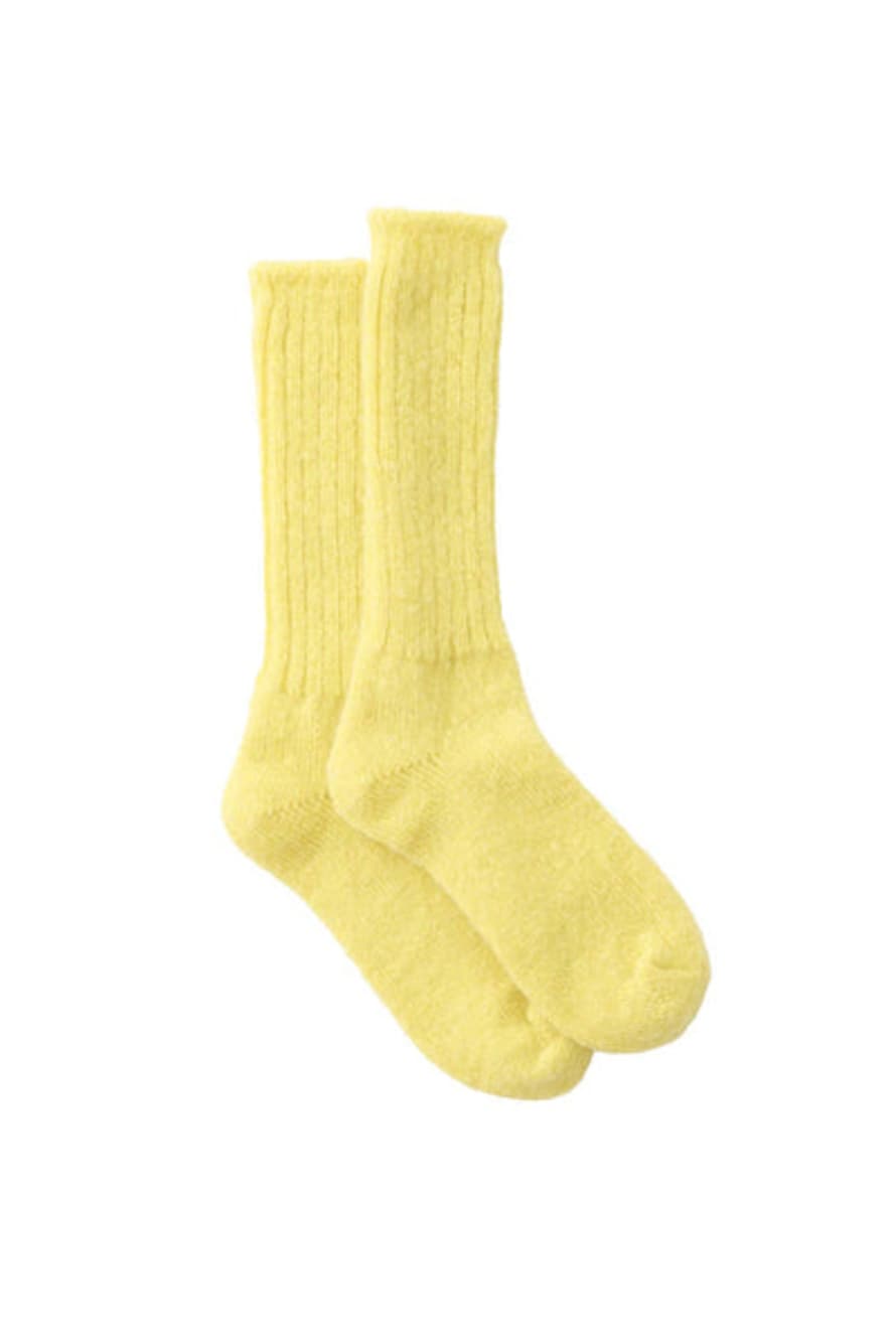 Fog Linen Work Yellow Mohair Socks