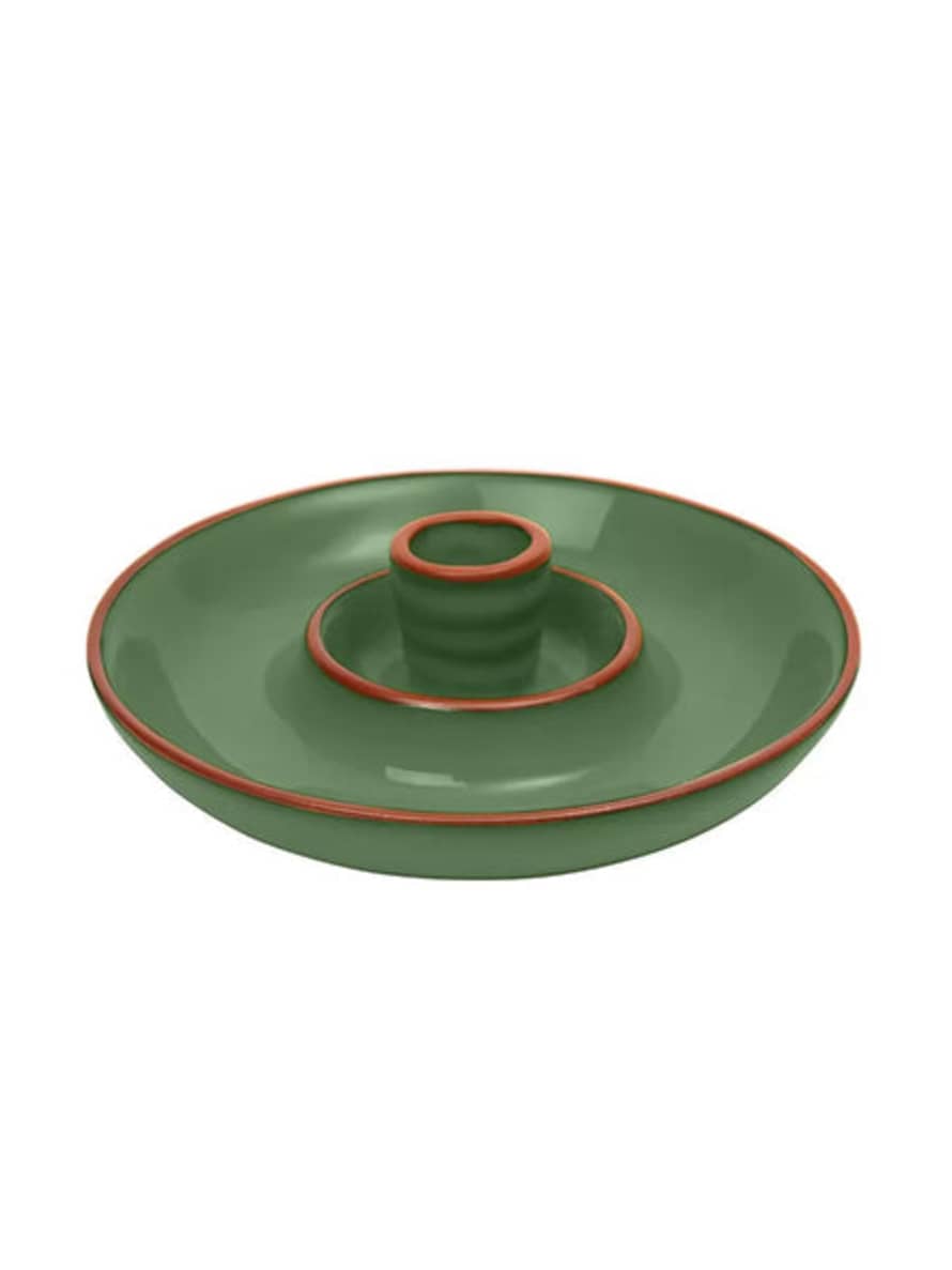 Dexam Sintra Glazed Terracotta Olive Dish - Green