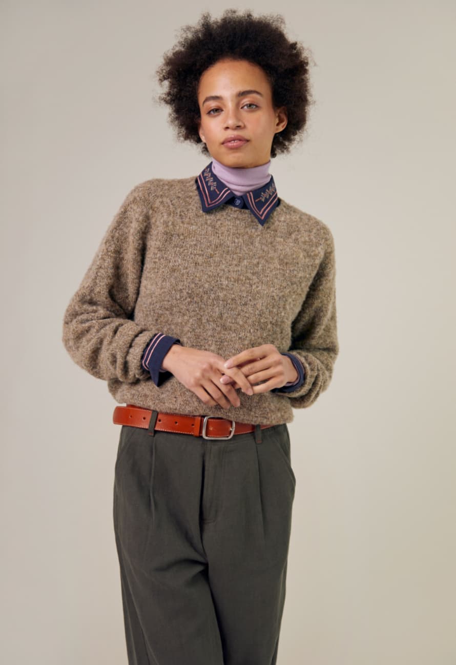 Sideline Nova Jumper | Brown Marl