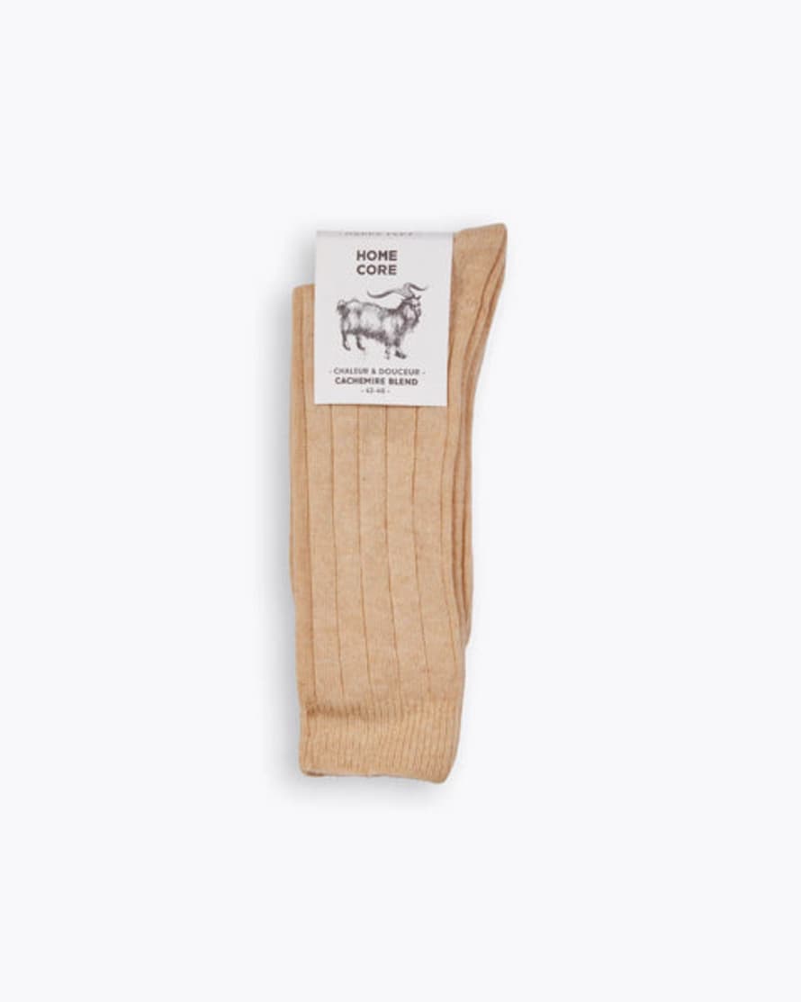 Homecore Chaussettes Cashmere Blend Socks - Neutral Wheat