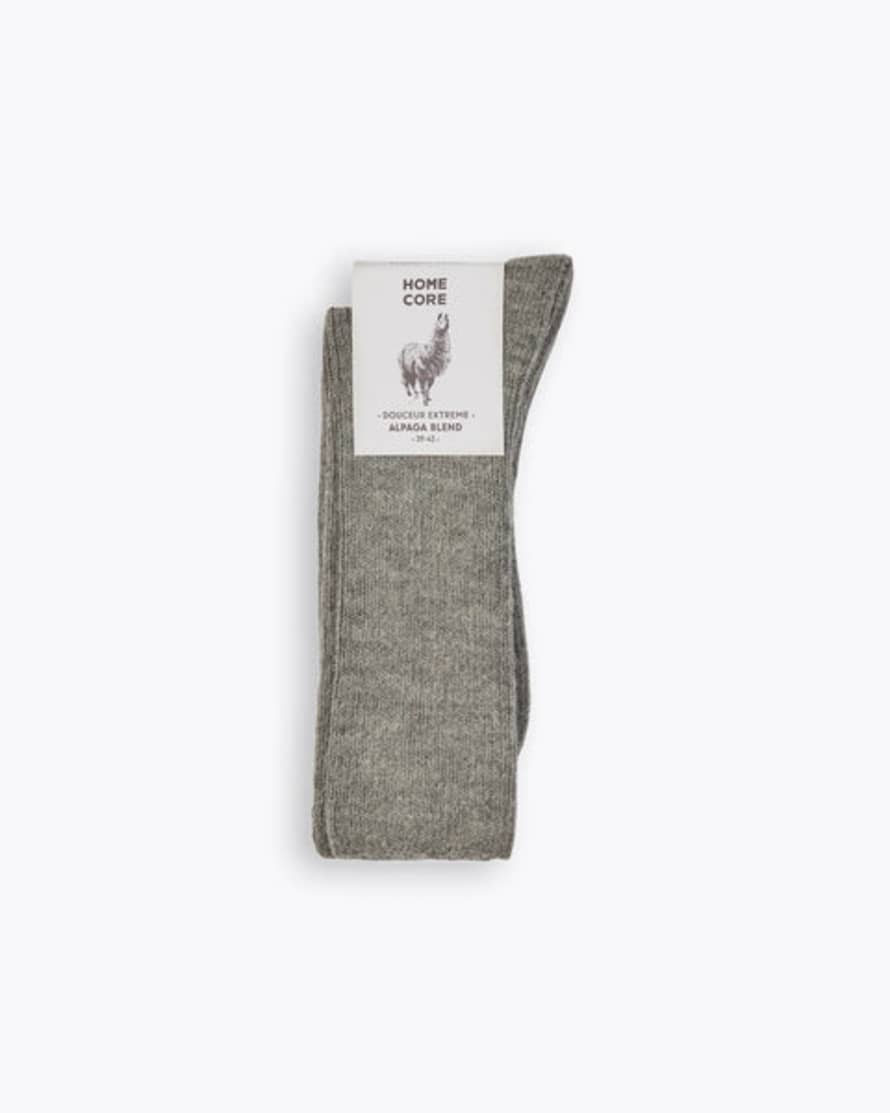 Homecore Chaussettes Alpaca Blend Socks - Earth Steel Grey