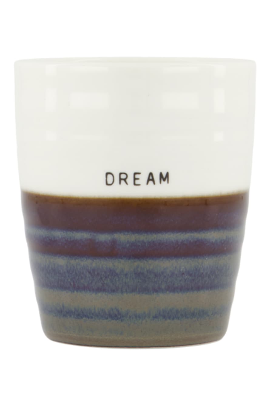 Zusss Koffiemok Dream Warmgrijs/wit