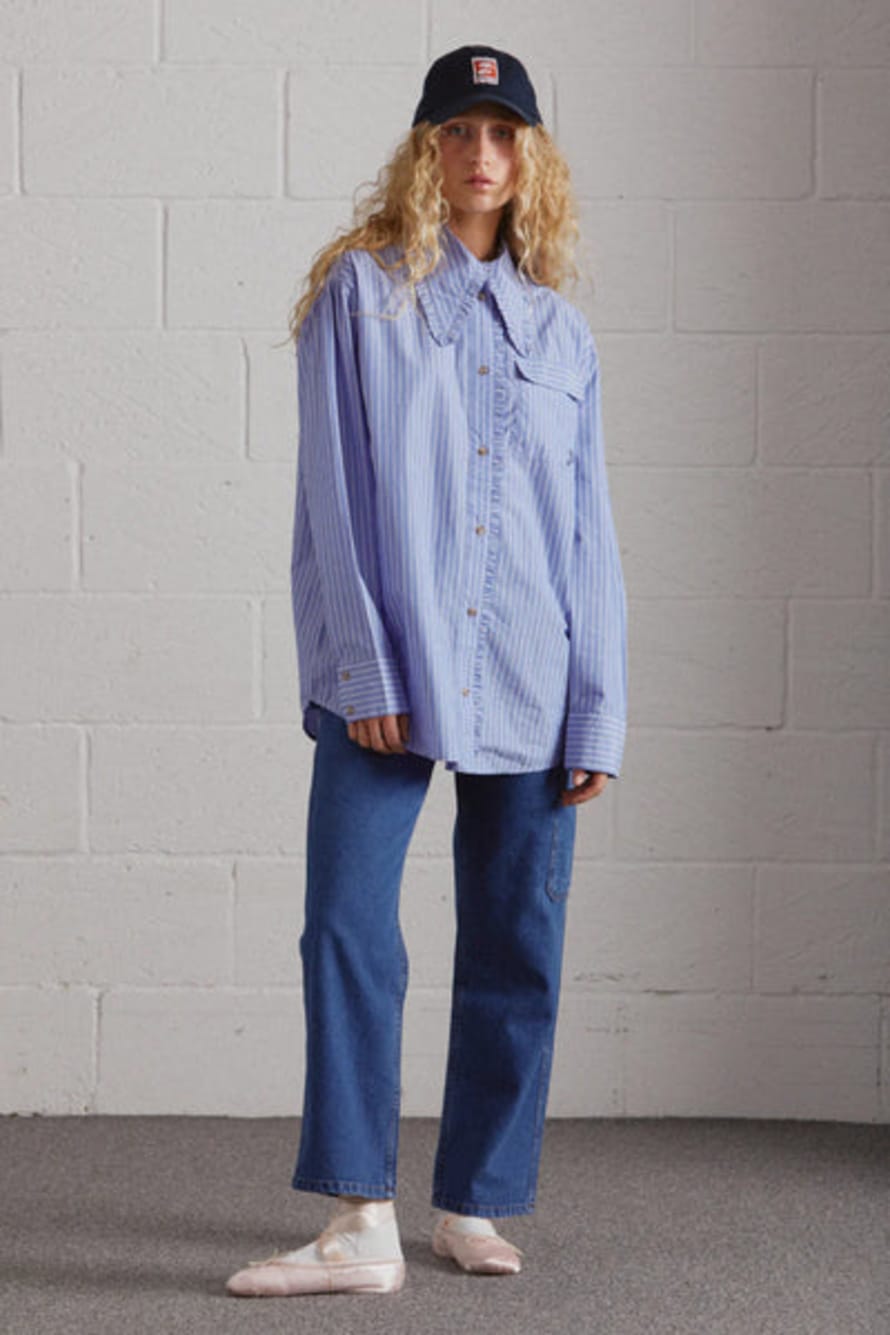 Damson Madder Kendall Shirt - Blue Stripe