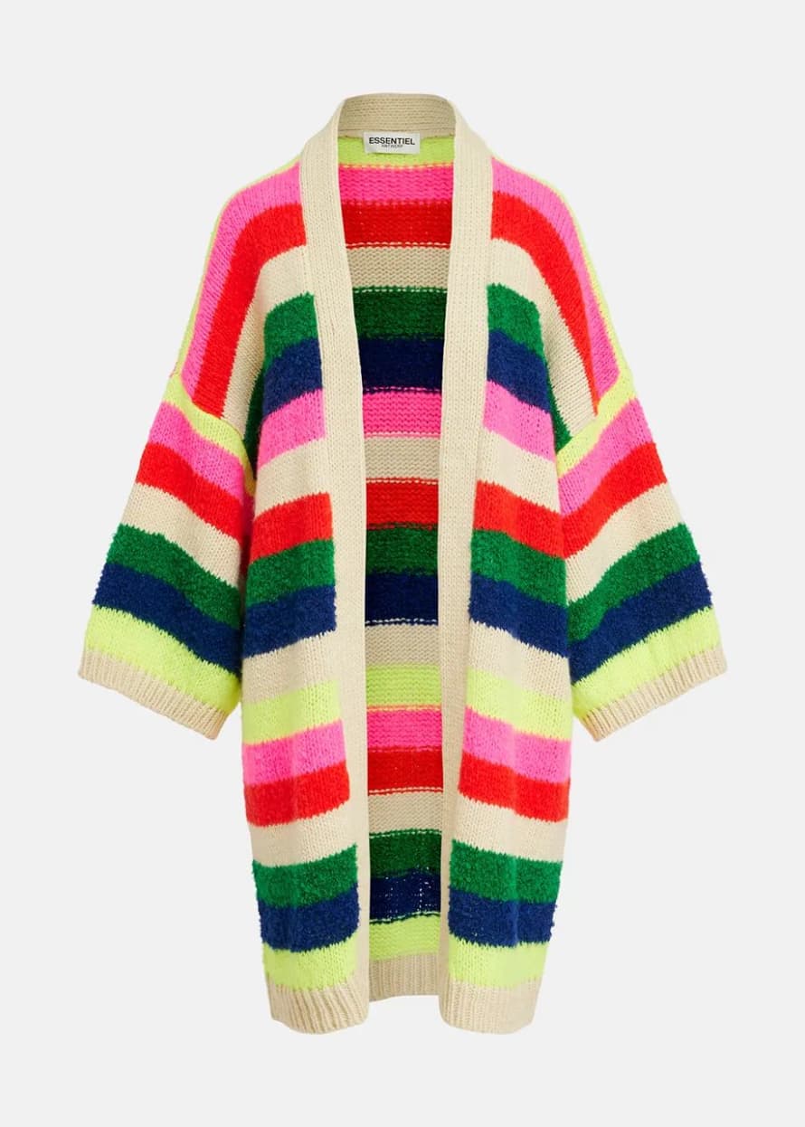 Essentiel Antwerp Multicolour Striped Gablo Midi Cardigan