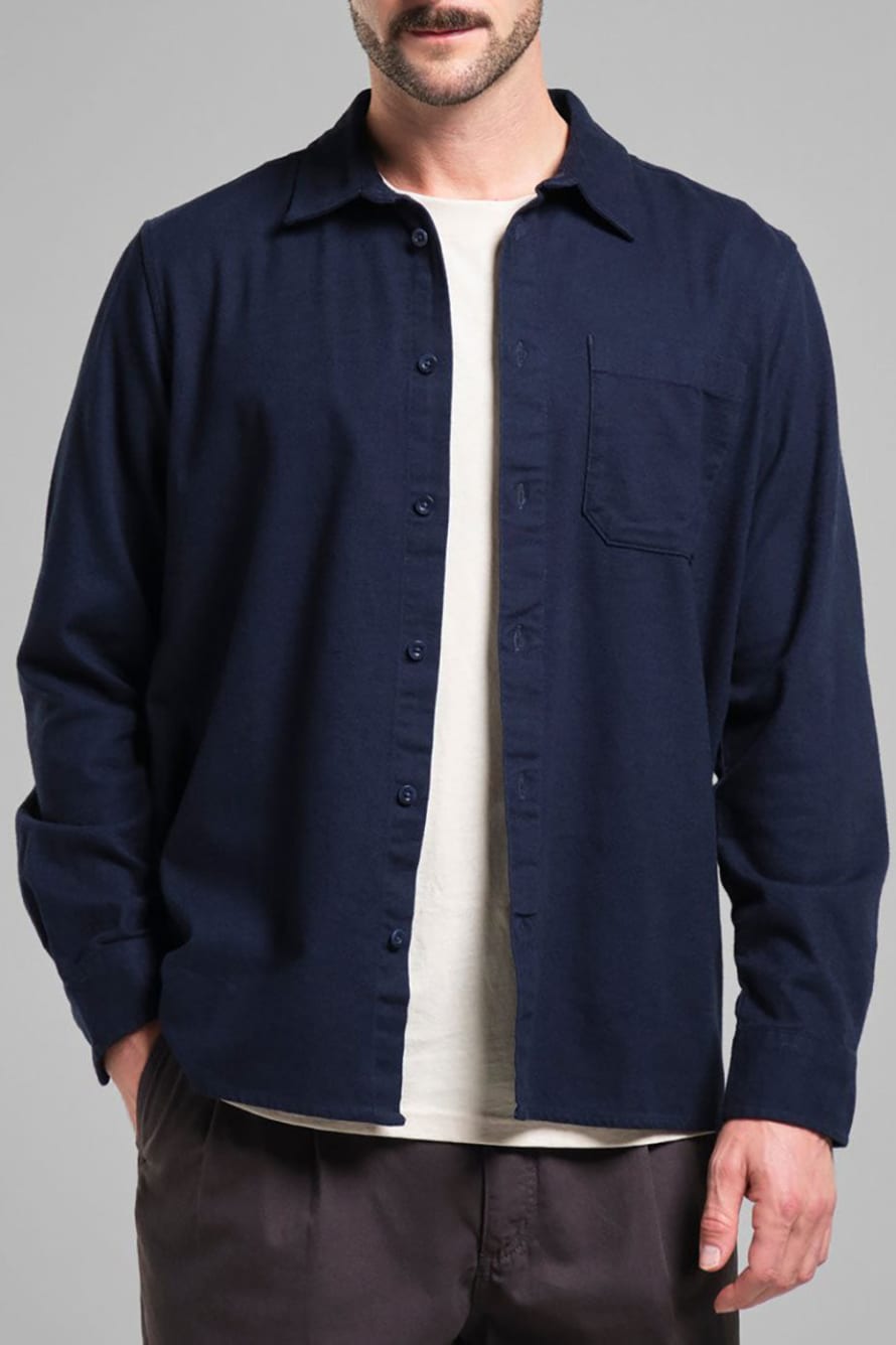 dedicated Navy Rute Flannel Shirt