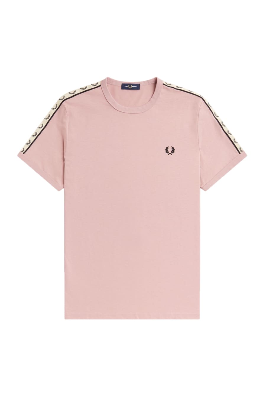 Fred Perry Fred Perry Taped Ringer T-shirt Dusty Rose Pink / Black