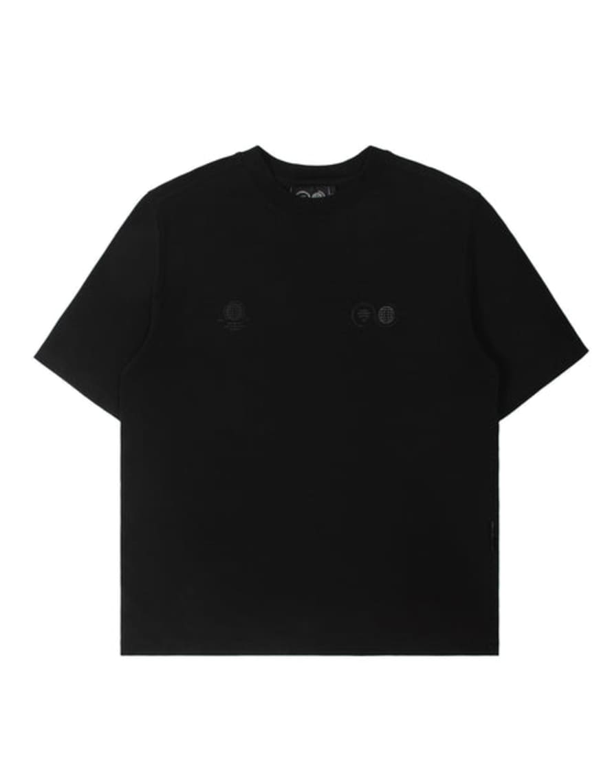 Purple Mountain Observatory Black Tonal Logo SS T-Shirt