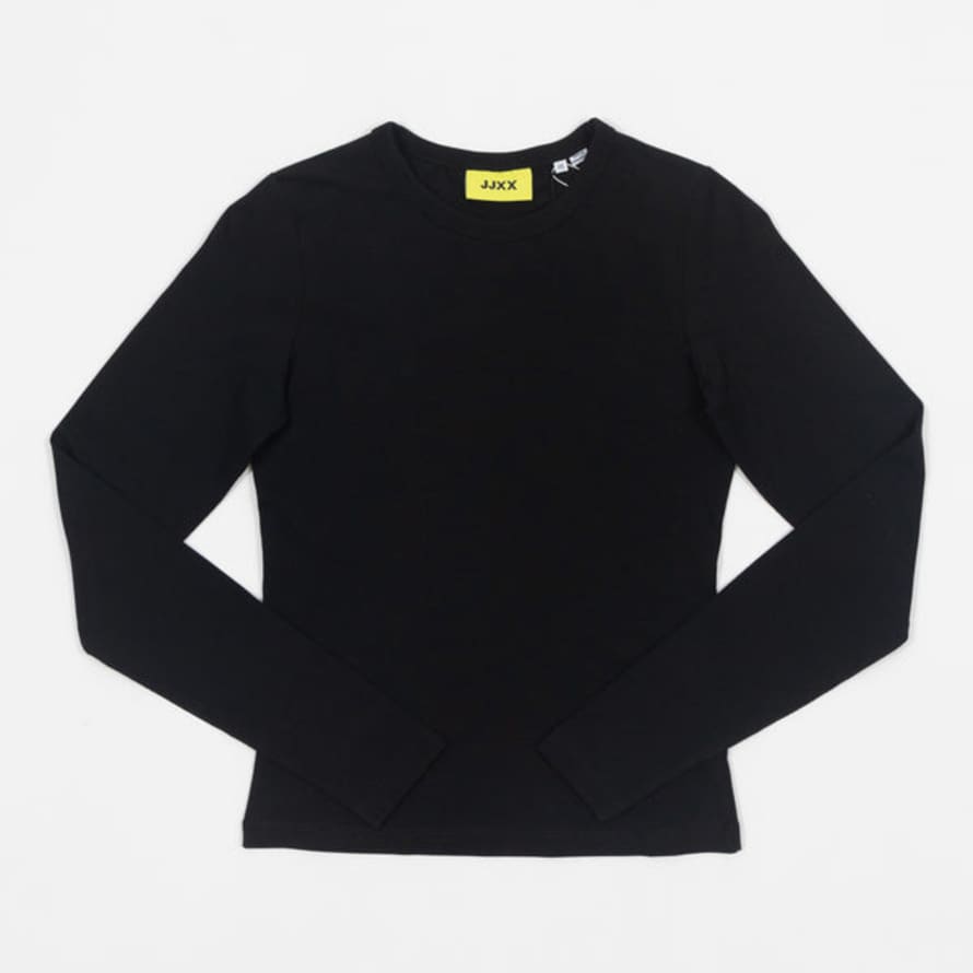 JJXX Womens Celine Long Sleeve T-Shirt In Black