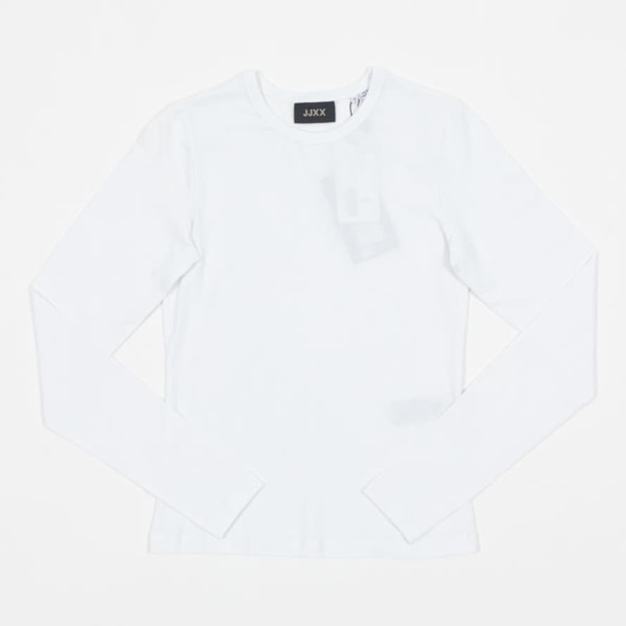 JJXX Womens Celine Long Sleeve T-Shirt In White