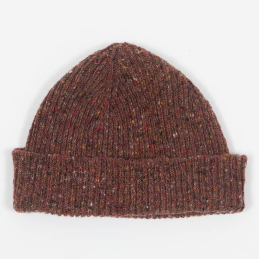 USKEES Speckled Donegal Wool Beanie In Brown