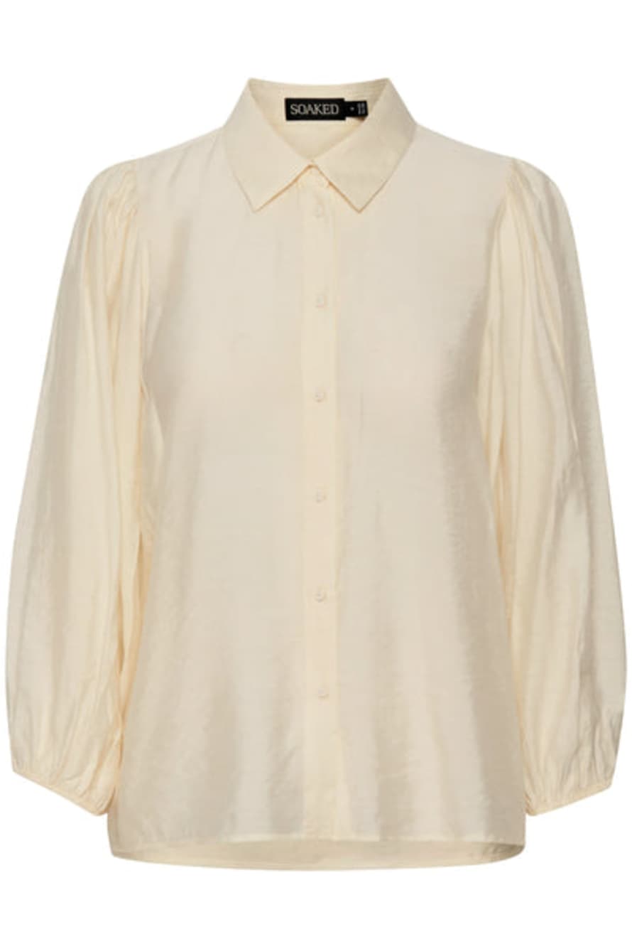 Soaked in Luxury  Leodora Stefani Shirt 3/4 In Oatmeal