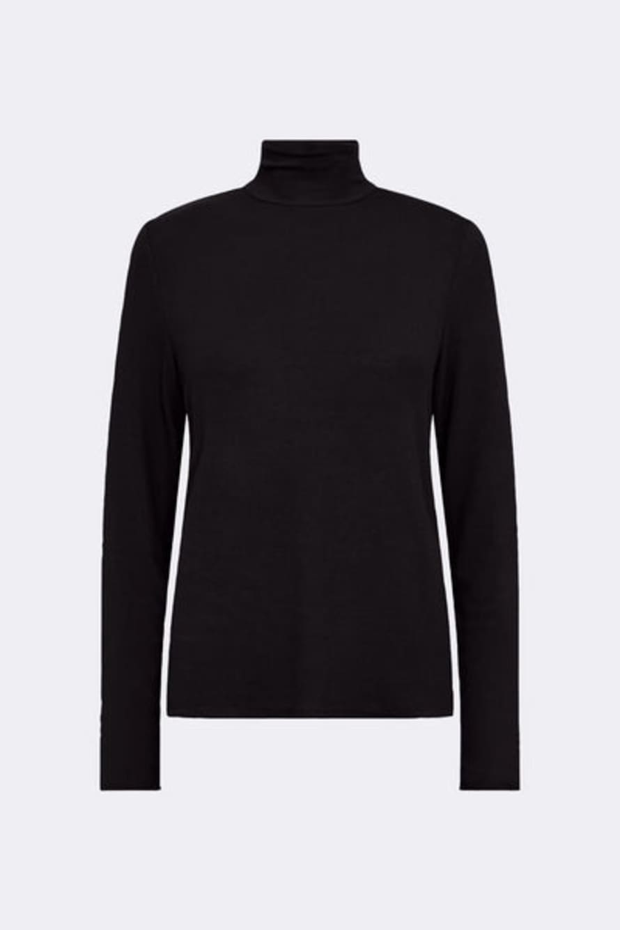 Levete Room Black Ika 19 Funnel Neck Top