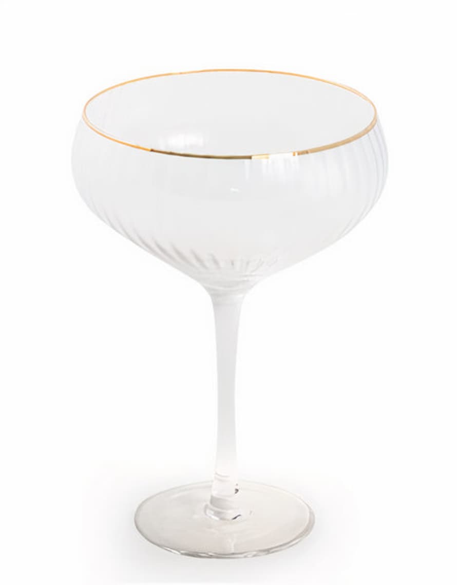 Mcgowan Gold Rimmed Champagne Coupe