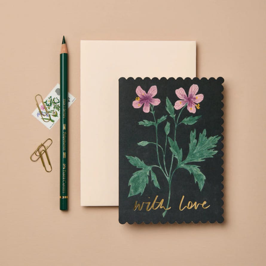 Wanderlust Paper Geranium With Love Card