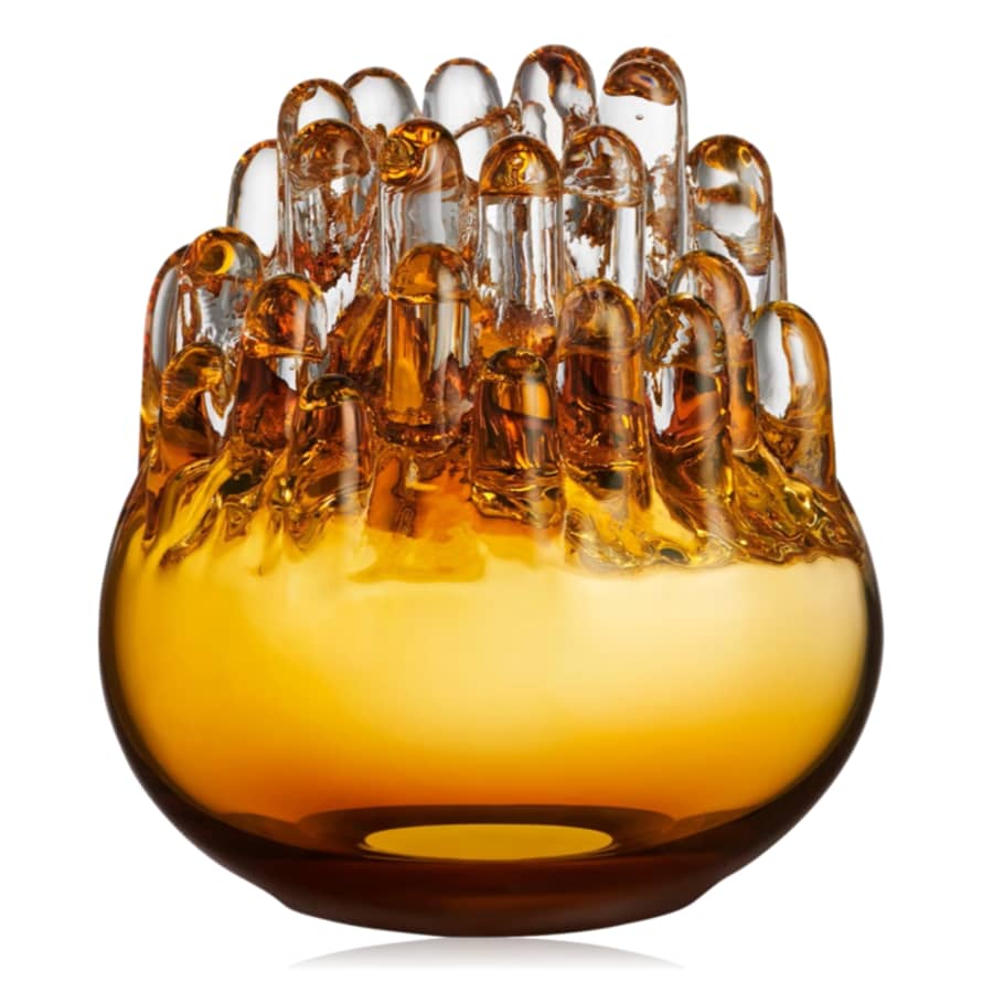 Kosta Boda  Polar Votive Large Amber